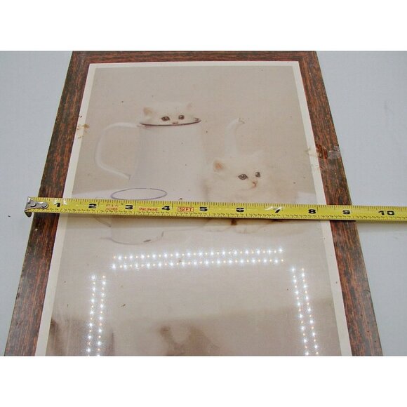 Vintage Kittens and Coffee Picture Wall Hanging 9x12" Sealed Never Used Cat Deco - Picture 9 of 11